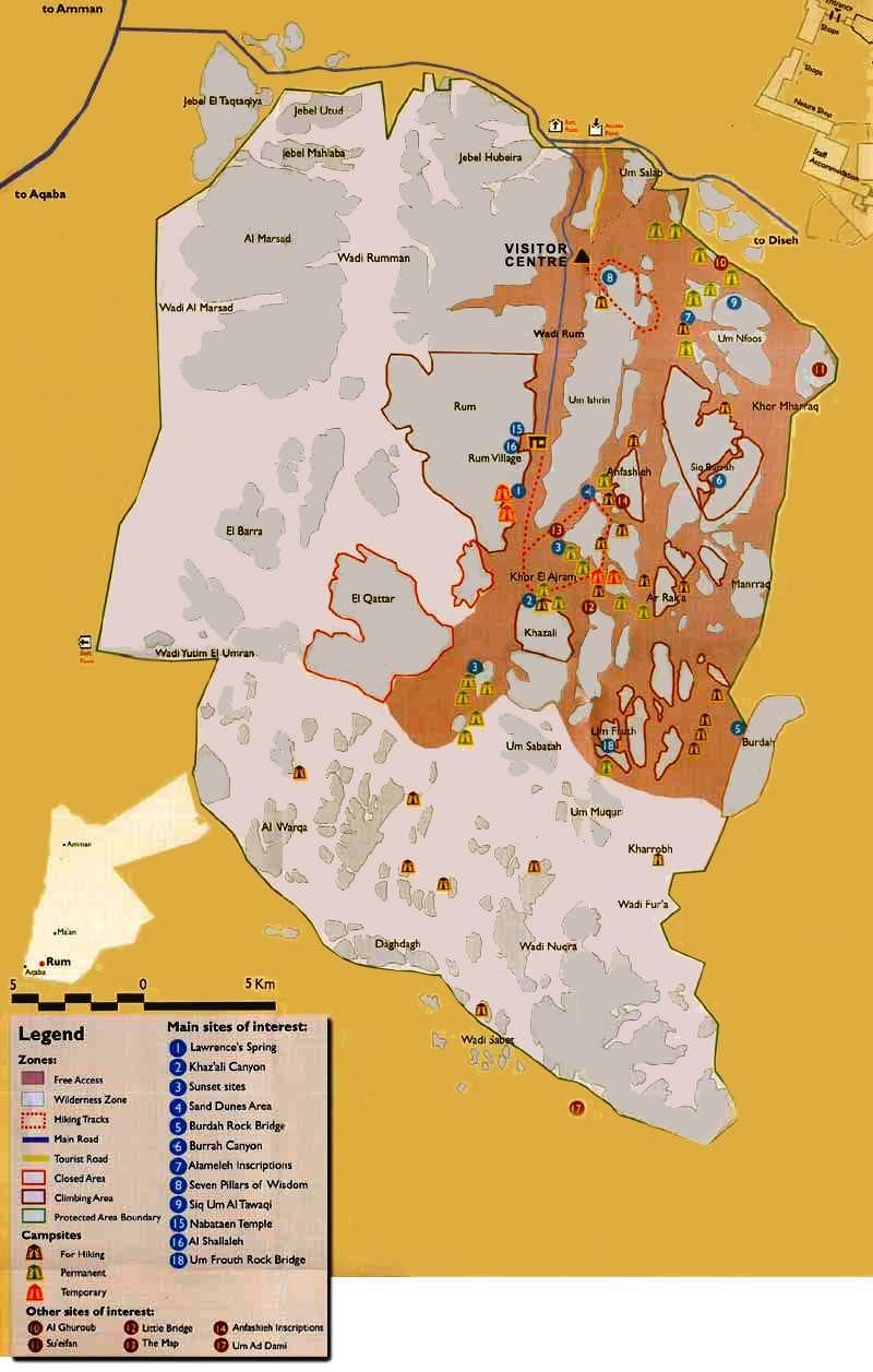 แผนที่ของ wadi เหล้ารัมไหมครับจอร์แดน