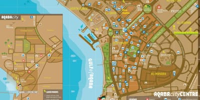 แผนที่ของ aqaba จอร์แดน